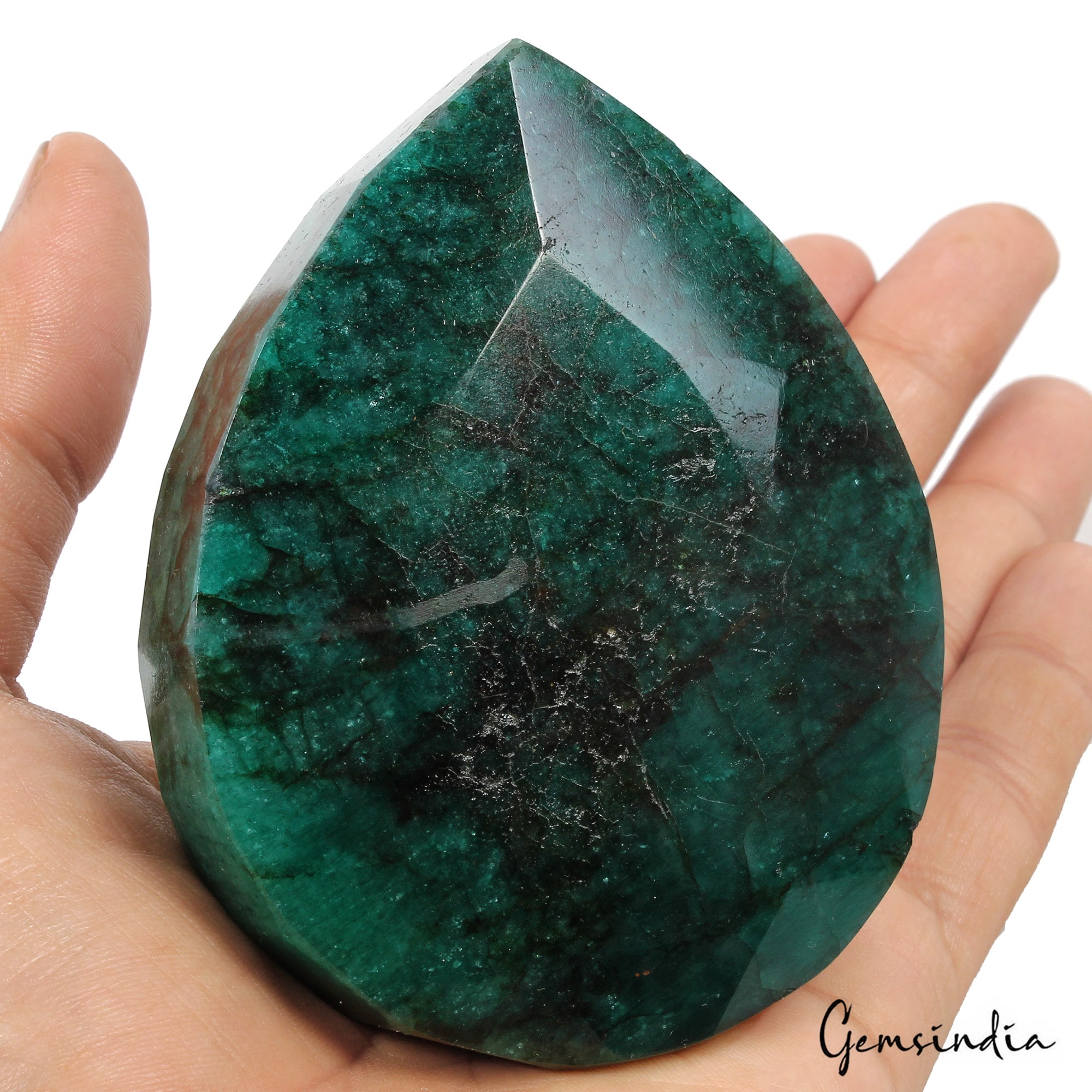 1940 Ct Natural Brazilian Blue Green Emerald Pear Faceted Earth Mined Loose Gems