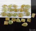 440 Cts/24 Pcs Natural Untreated Green Beryl Aquamarine Mixed Cut Loose Gems Lot