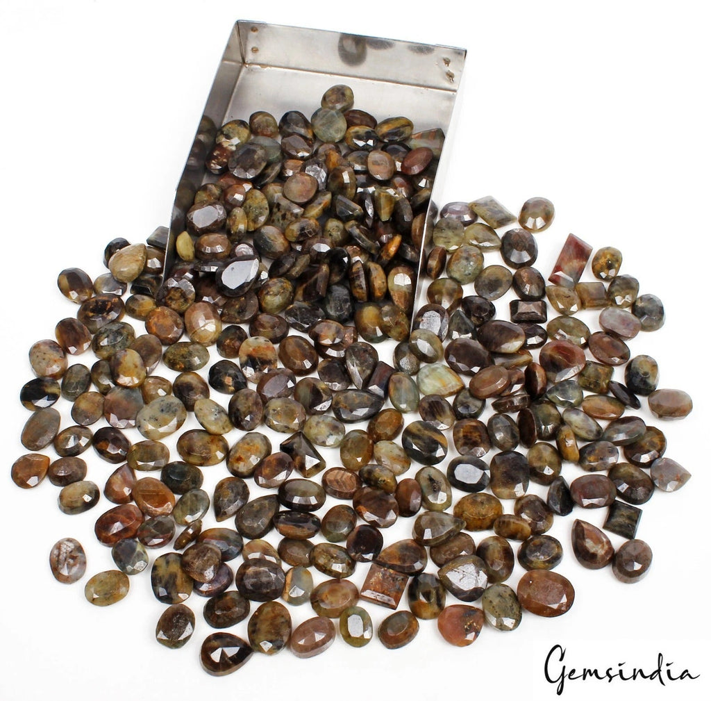 2500 Ct/250 Pcs Natural Untreated Bi Color Sapphire Mix Cut Loose Wholesale Gems