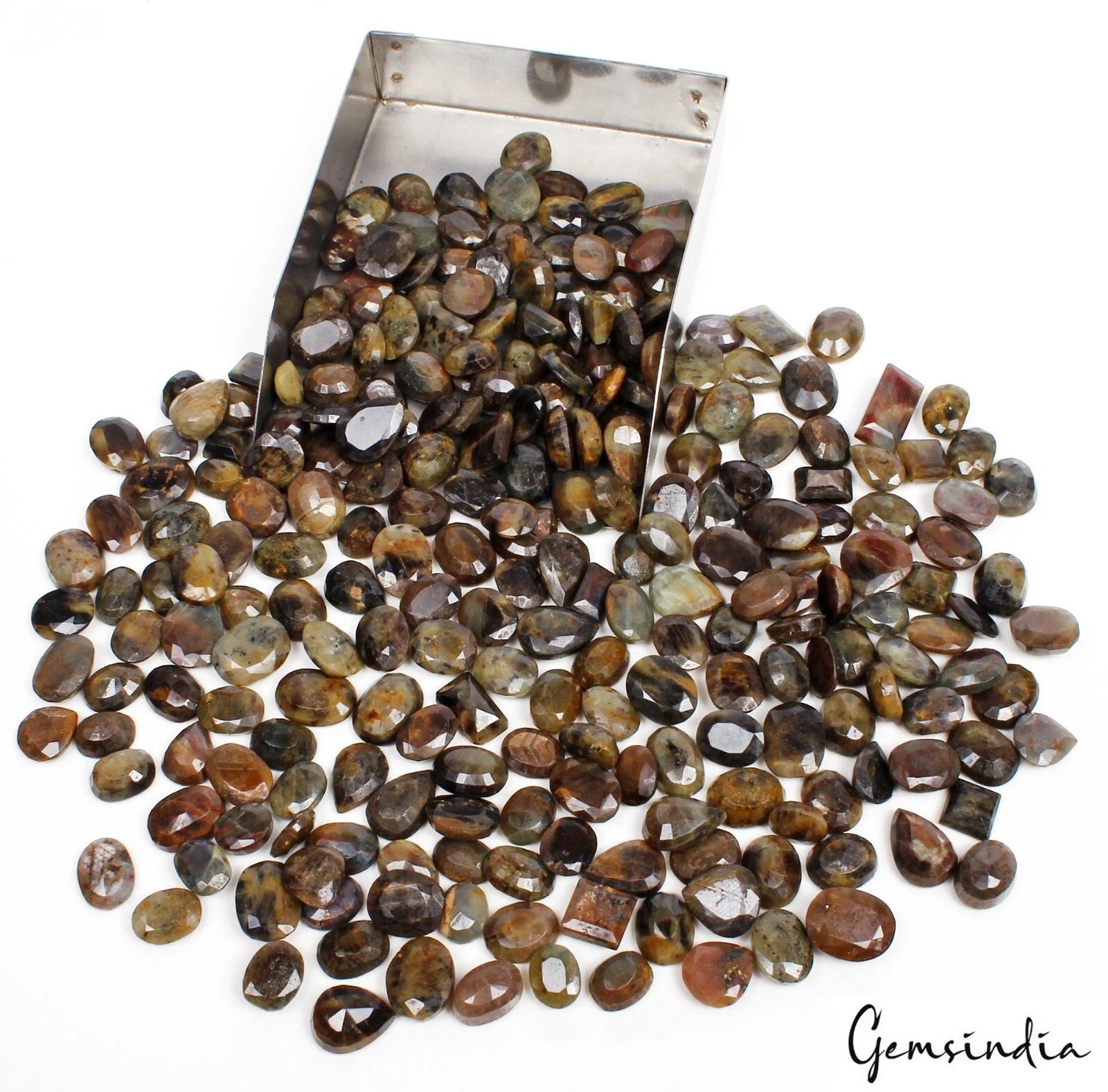 2500 Ct/250 Pcs Natural Untreated Bi Color Sapphire Mix Cut Loose Wholesale Gems