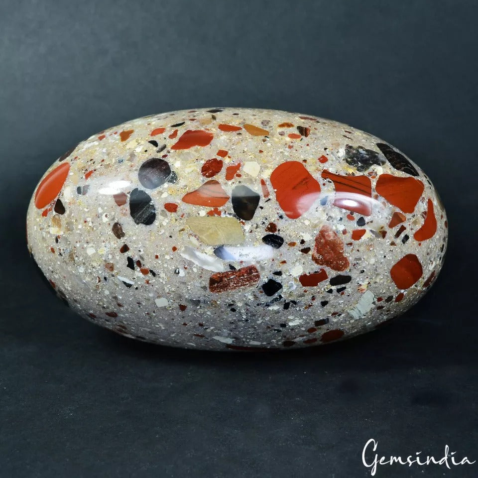 Jasper Sphere, Untreated, Multi Color — 7.5x4.25 INCH, 3.1 Kg (15500 Ct)