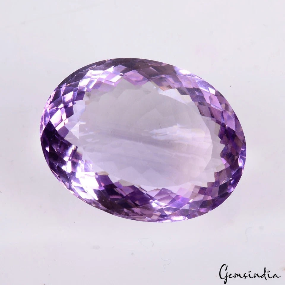 Amethyst Loose Gemstone, Untreated, Purple — 25x19x11 mm, 35.70 Ct, Brazil