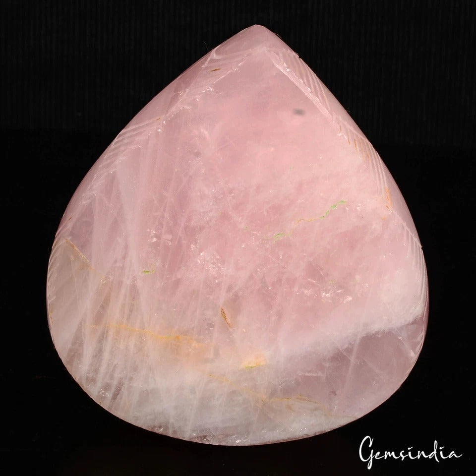 2440 Ct Natural Pink Rose Quartz Huge Pear Cut Nice Carving Museum Size Gemstone
