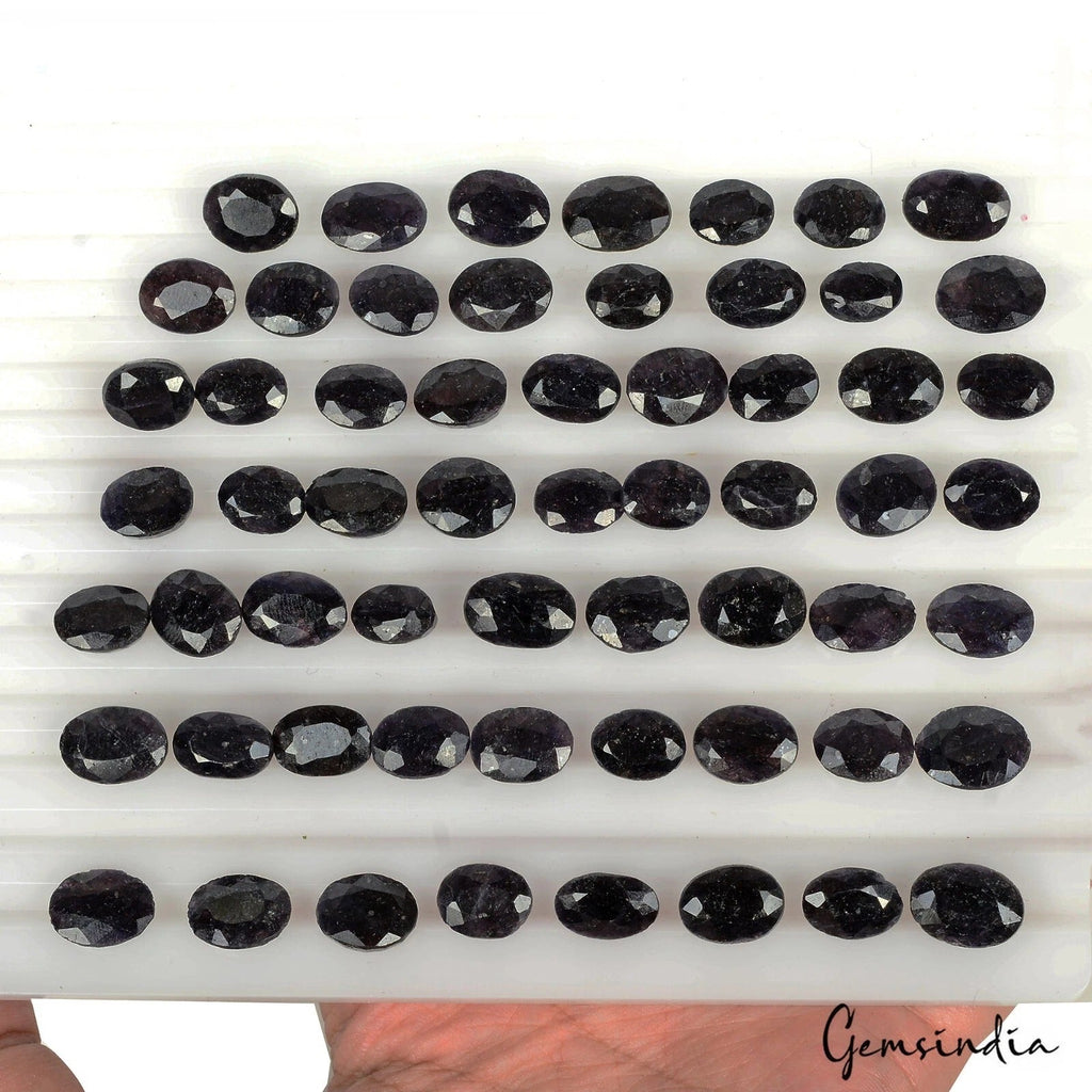 Natural Blue Sapphire Oval Faceted Wholesale Loose Gemstone Lot 390 Ct/ 59 Pcs
