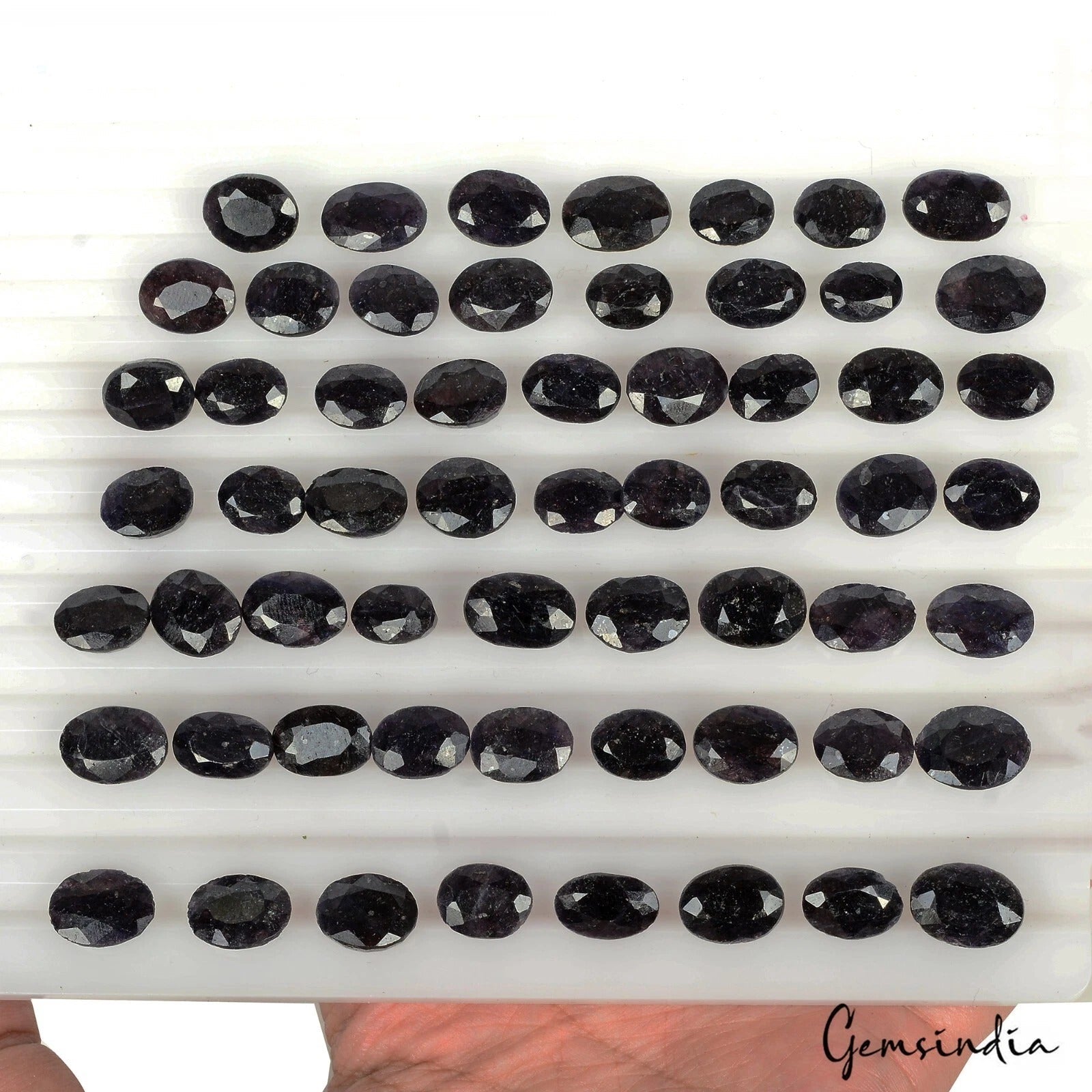 Natural Blue Sapphire Oval Faceted Wholesale Loose Gemstone Lot 390 Ct/ 59 Pcs