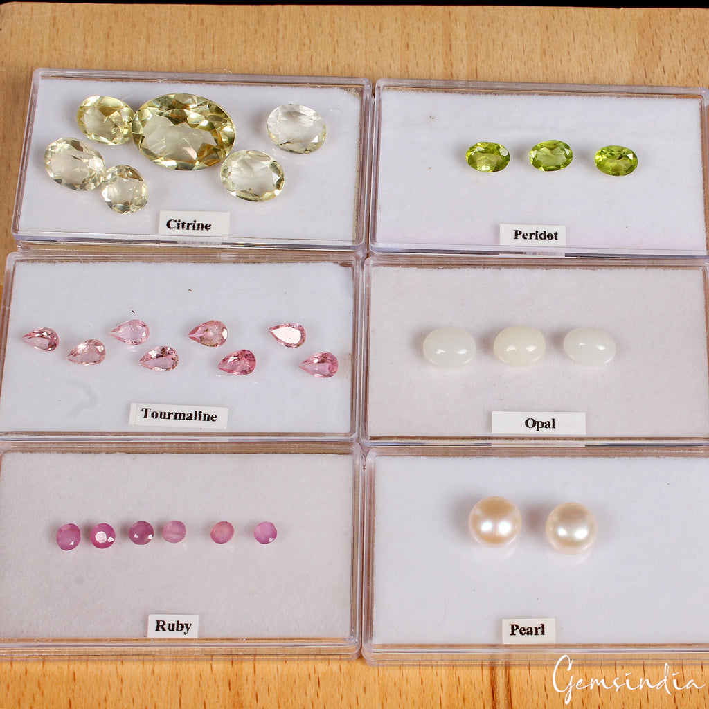 MIX LOT LOOSE FACETED NATURAL GEMSTONES MIXED GEMS WHOLESALE LOOSE GEM ~32+ CTS