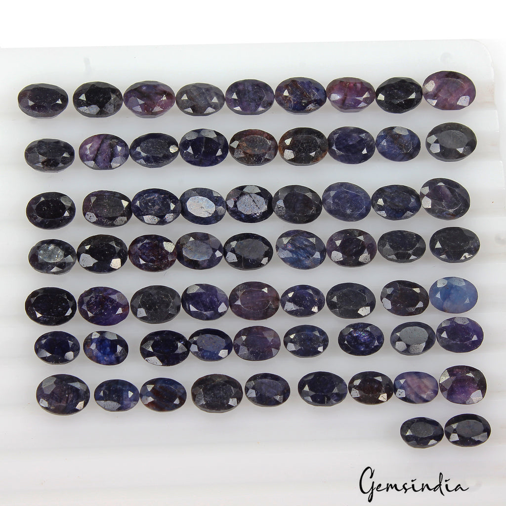 Blue Sapphire Lot, Loose Gemstone, Oval Cut — 38 Pieces, 7mm to 9mm, 116.90 Ct