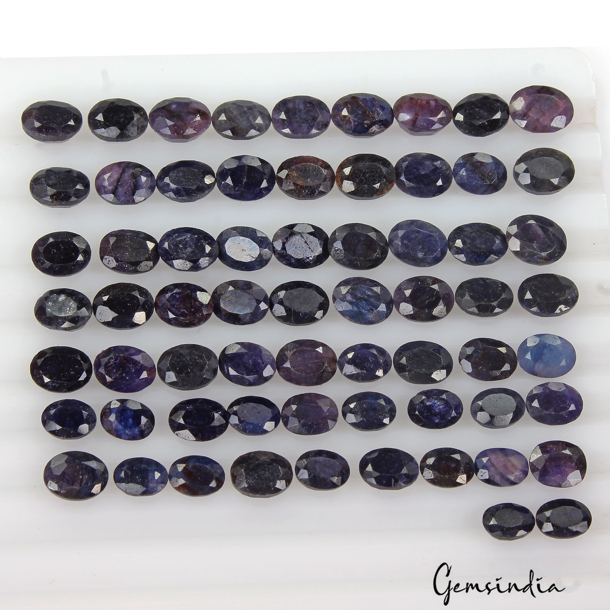 Blue Sapphire Lot, Loose Gemstone, Oval Cut — 38 Pieces, 7mm to 9mm, 116.90 Ct