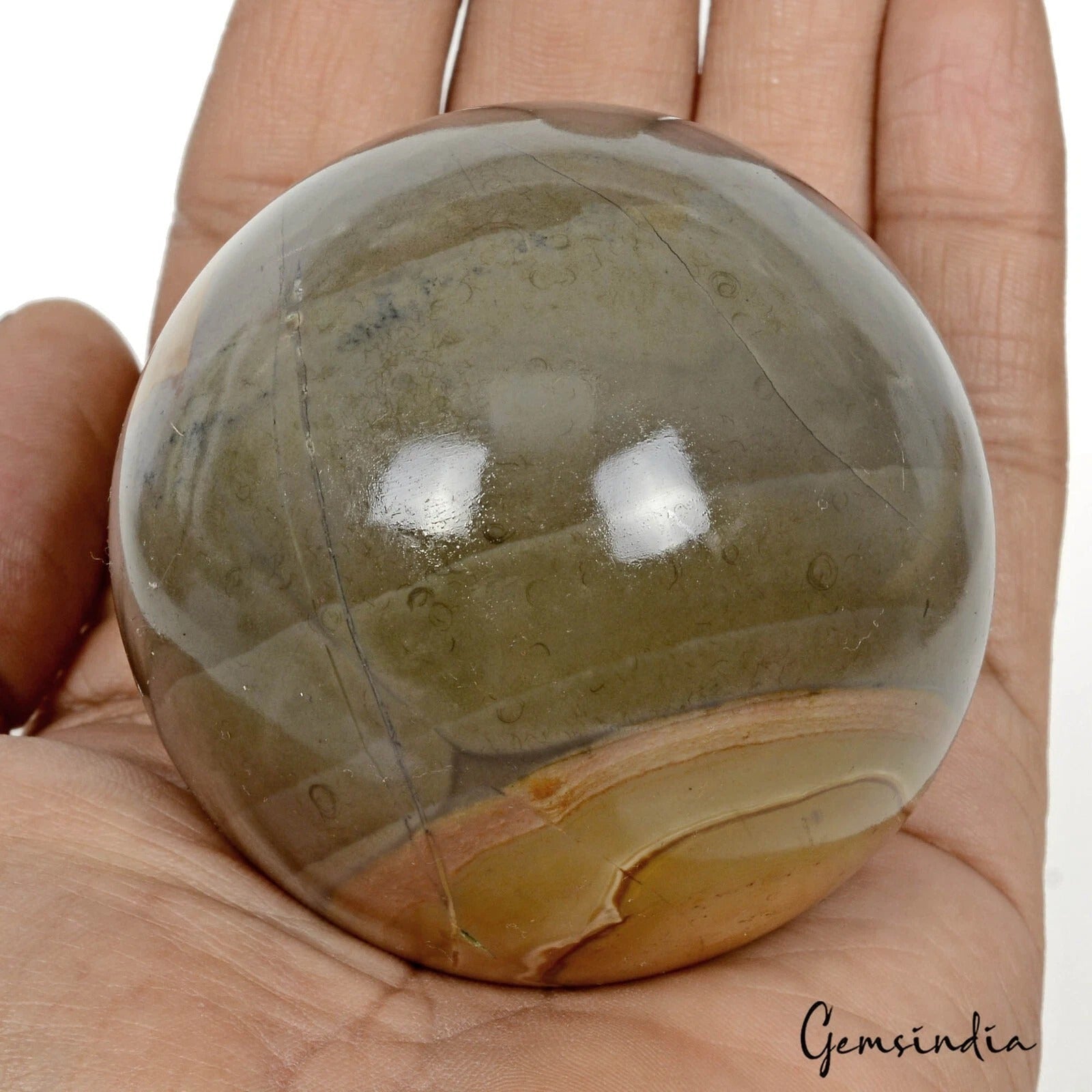 1750 Cts Natural Untreated Forest Agate Reiki Healing Crystal Mineral Gem Sphere