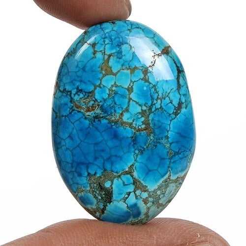 1630 Ct Natural Blue Turquoise Oval Cabochon Arizona Loose Gemstone Lot 24 Pcs