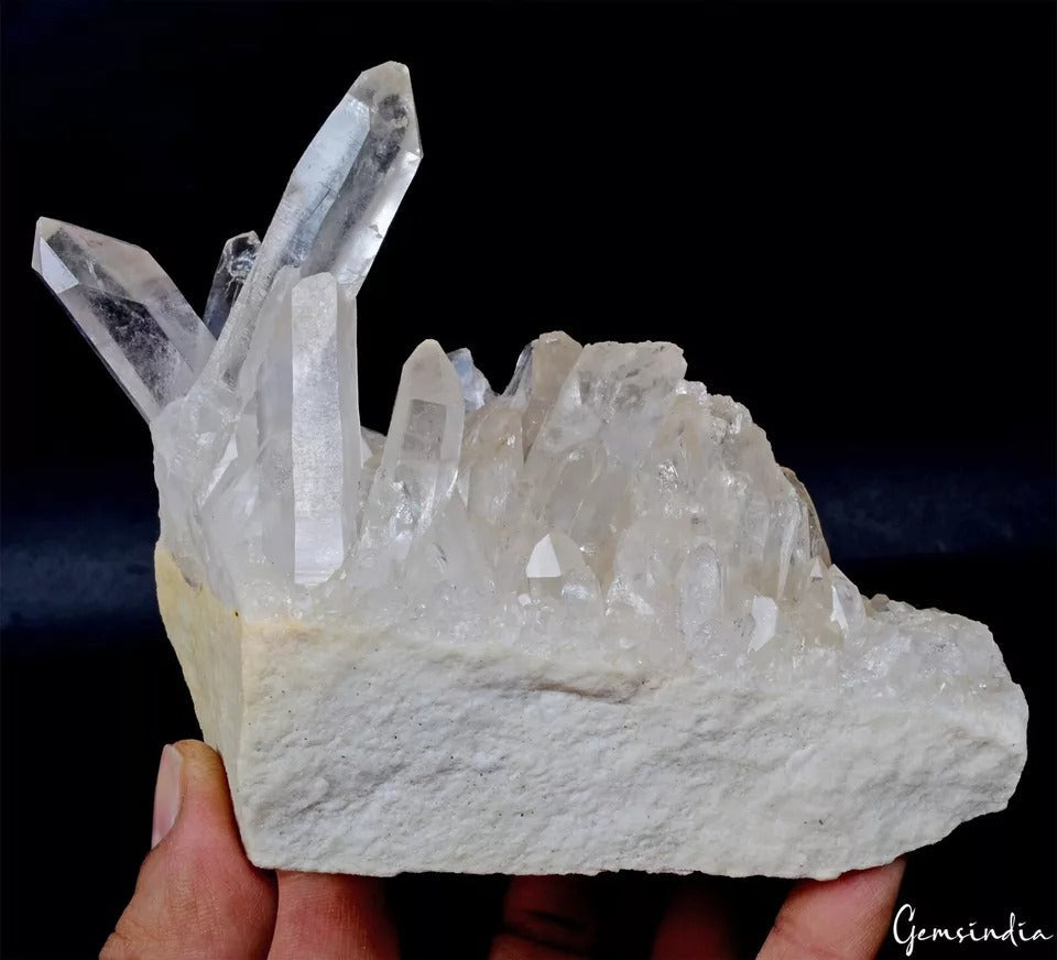 840 gm Natural Quartz Geode Crystal Healing Mineral Gem Rock Raw Specimen