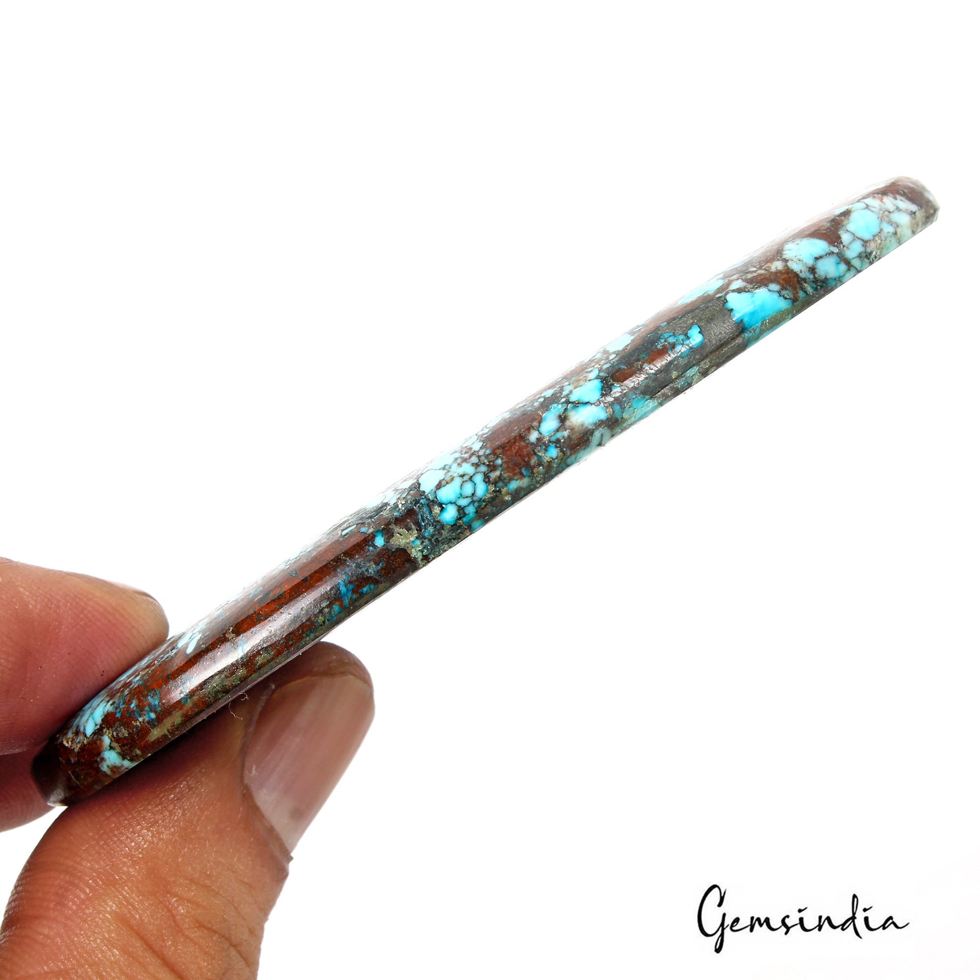 Turquoise Cabochon, Blue — 86 x 53 x 6 mm, 320 Ct