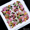 Tourmaline Loose Gemstone, Untreated, Multi Color — 5mm, 30.00 Ct, Mozambique