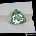 Certified 2.10Ct Trillion Cut Natural Green Aquamarine ~Unheated Brazil Gemstone