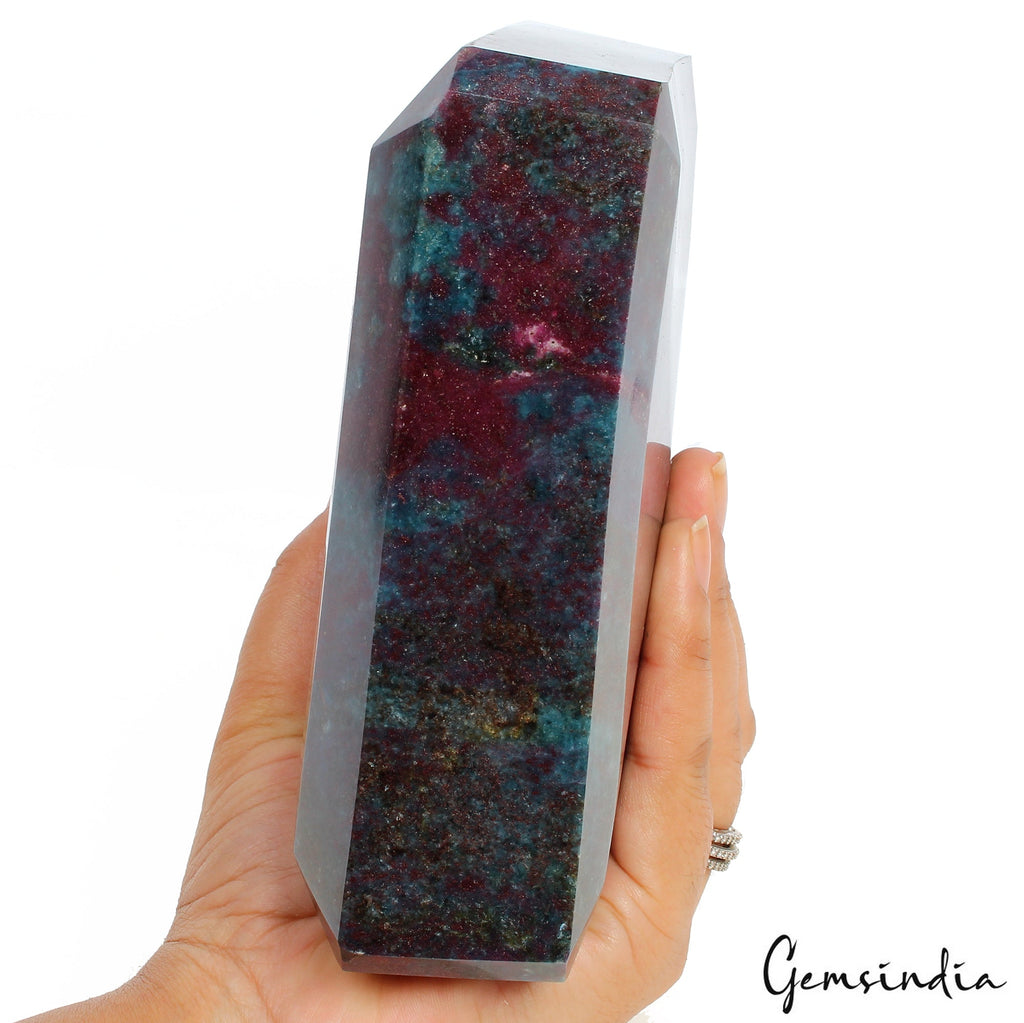 3.9 Kilo Natural Untreated Ruby Kyanite Octagon Cut Large Collectible Gemstone