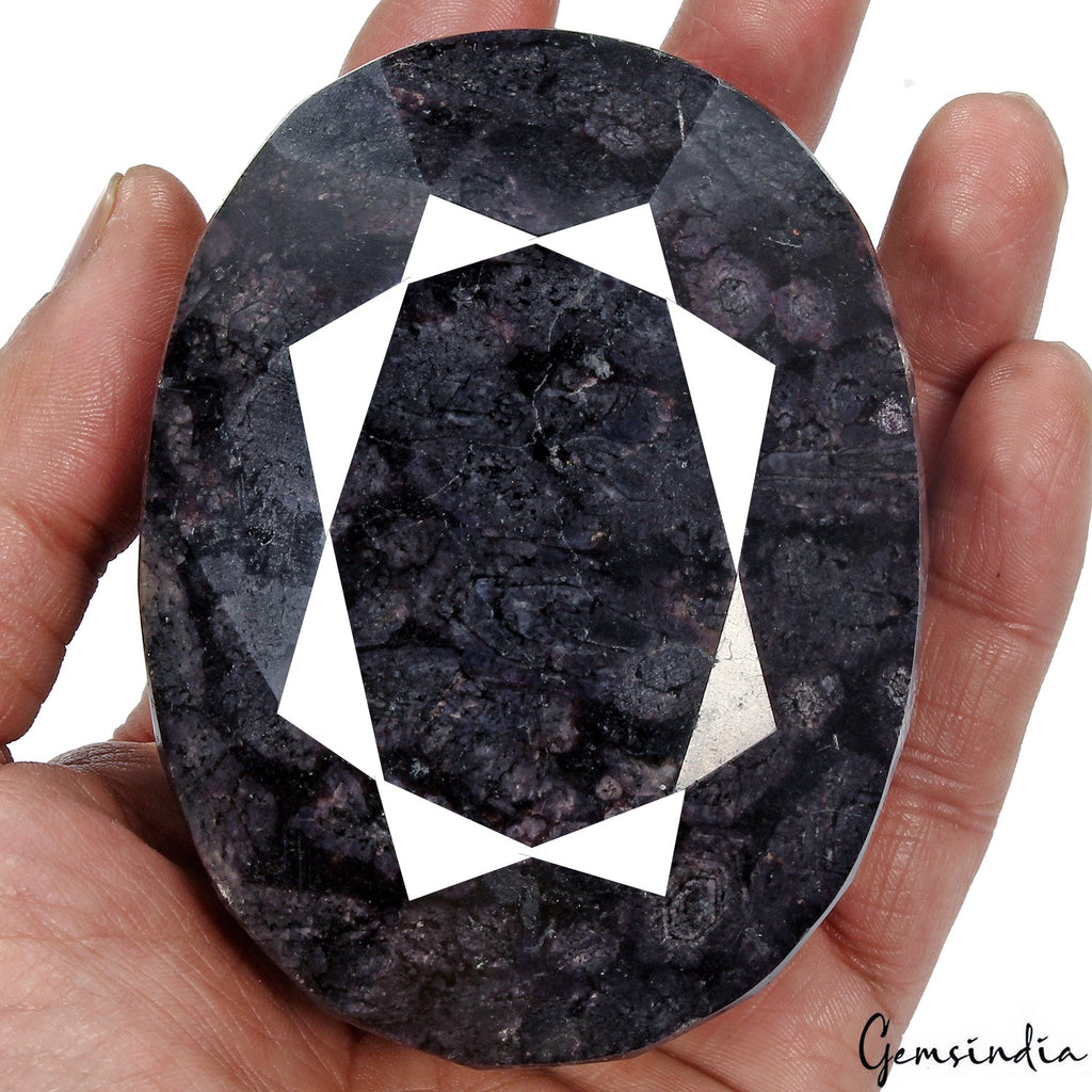 3380Ct Natural Deep Blue Sapphire Oval Cut Madagascar Loose Museum Size Gemstone