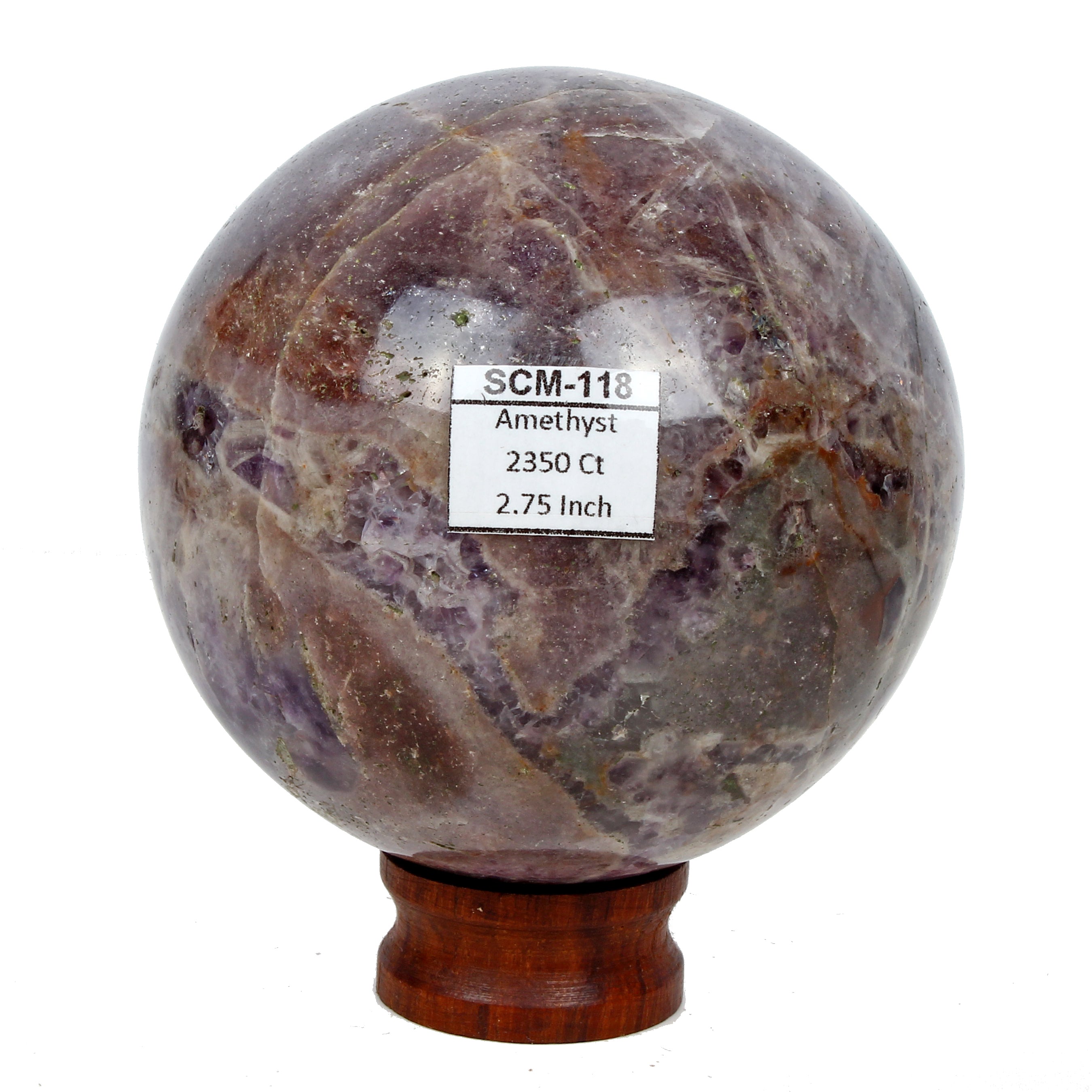 2350 Ct Natural Stunning Amethyst Healing Crystal Mineral Gemstone Sphere/Ball