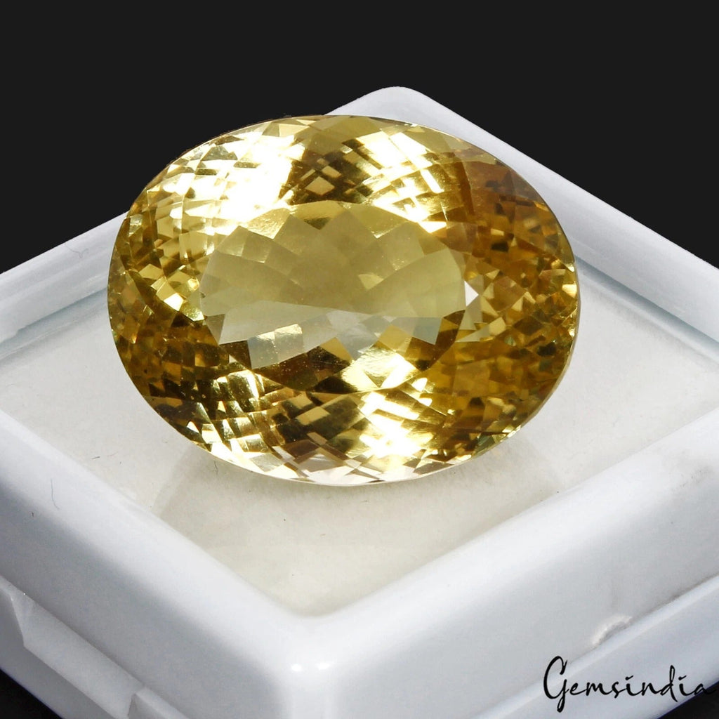 57.60 Ct VVS Natural Citrine AAA Golden Yellow Huge Oval Cut Jewelry Gemstone