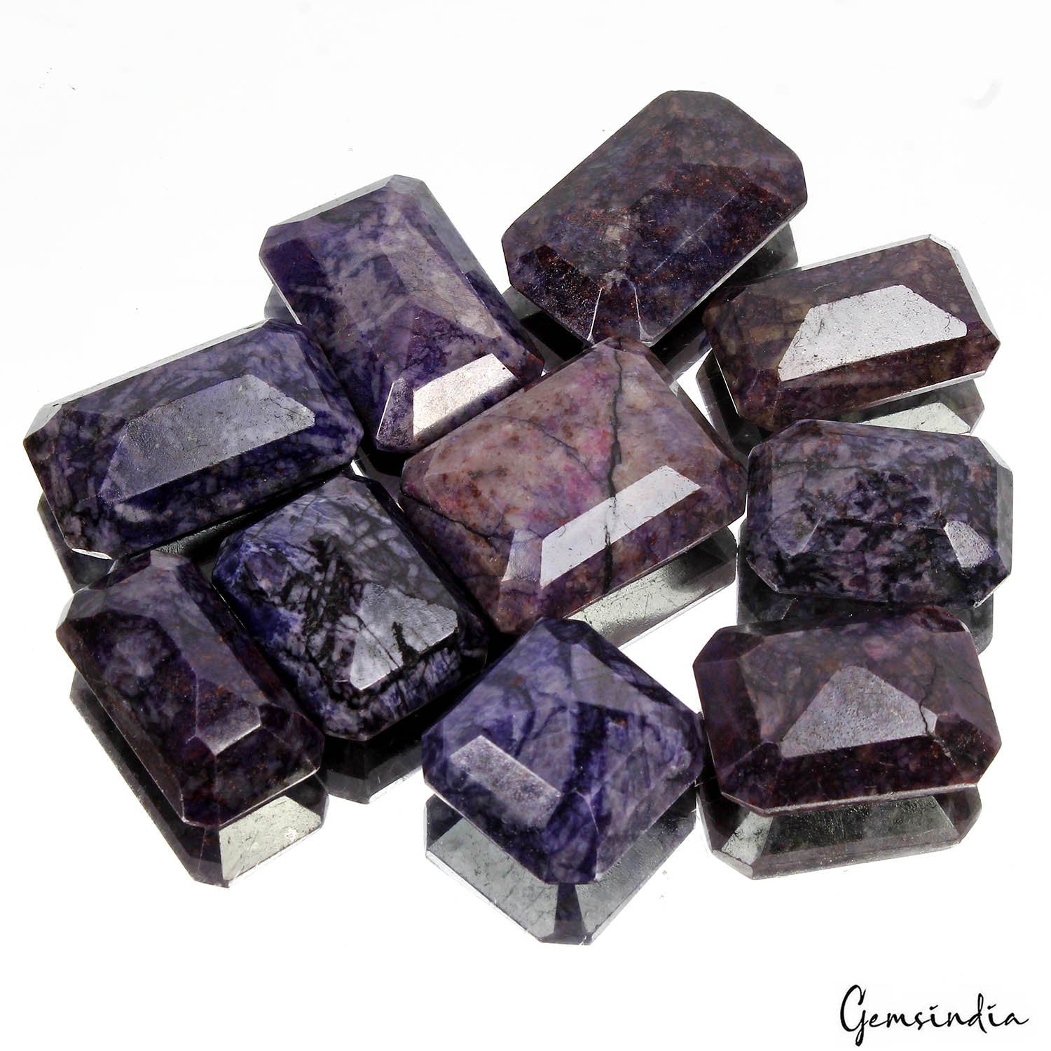680 Ct Natural Blue Sapphire Octagon Cut Faceted Loose Jewelry King Gem Lot 10Pc