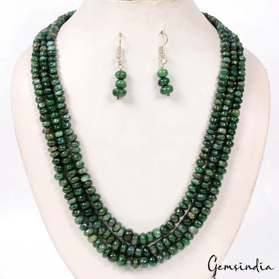 Emerald Necklace, Untreated — 4mm to 10mm, 600 Ct