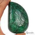 1490 Cts Natural Brazilian Green Emerald Fancy Carving Masterpiece Huge Size Gem
