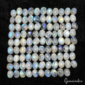 98 Pcs Natural Rainbow Moonstone 8-9mm Oval Blue Shine Cabochon Gemstones~220 Ct