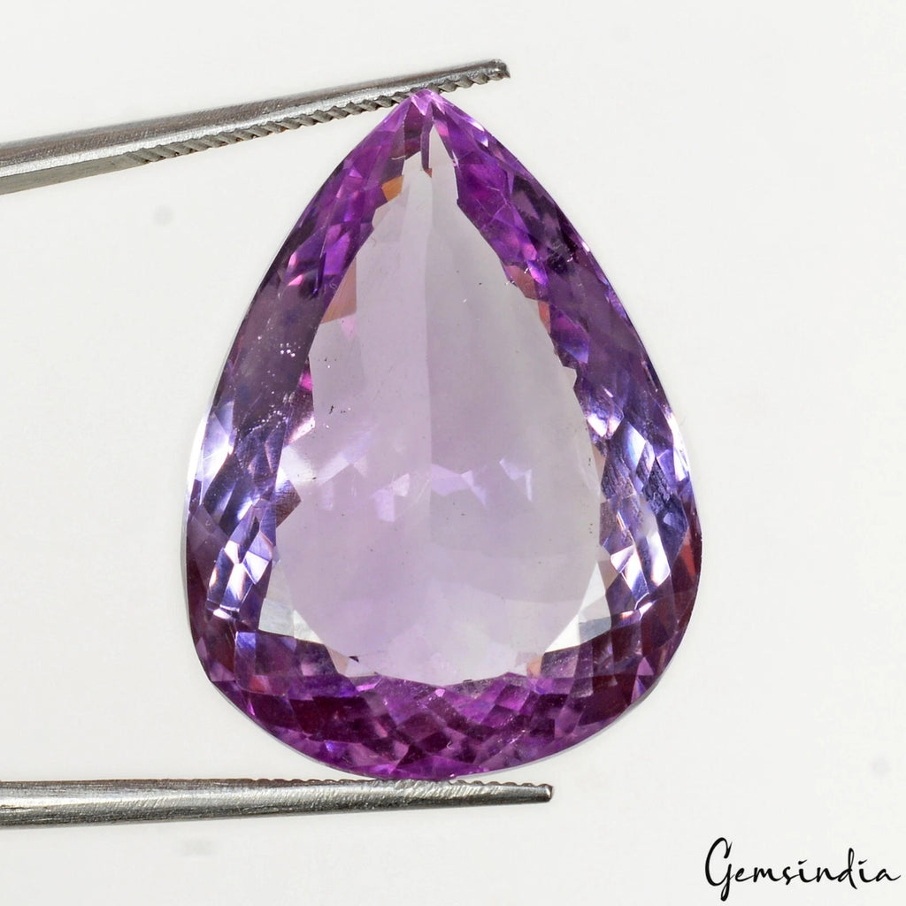 Amethyst Loose Gemstone, Untreated, Purple — 25x19x11 mm, 27.95 Ct