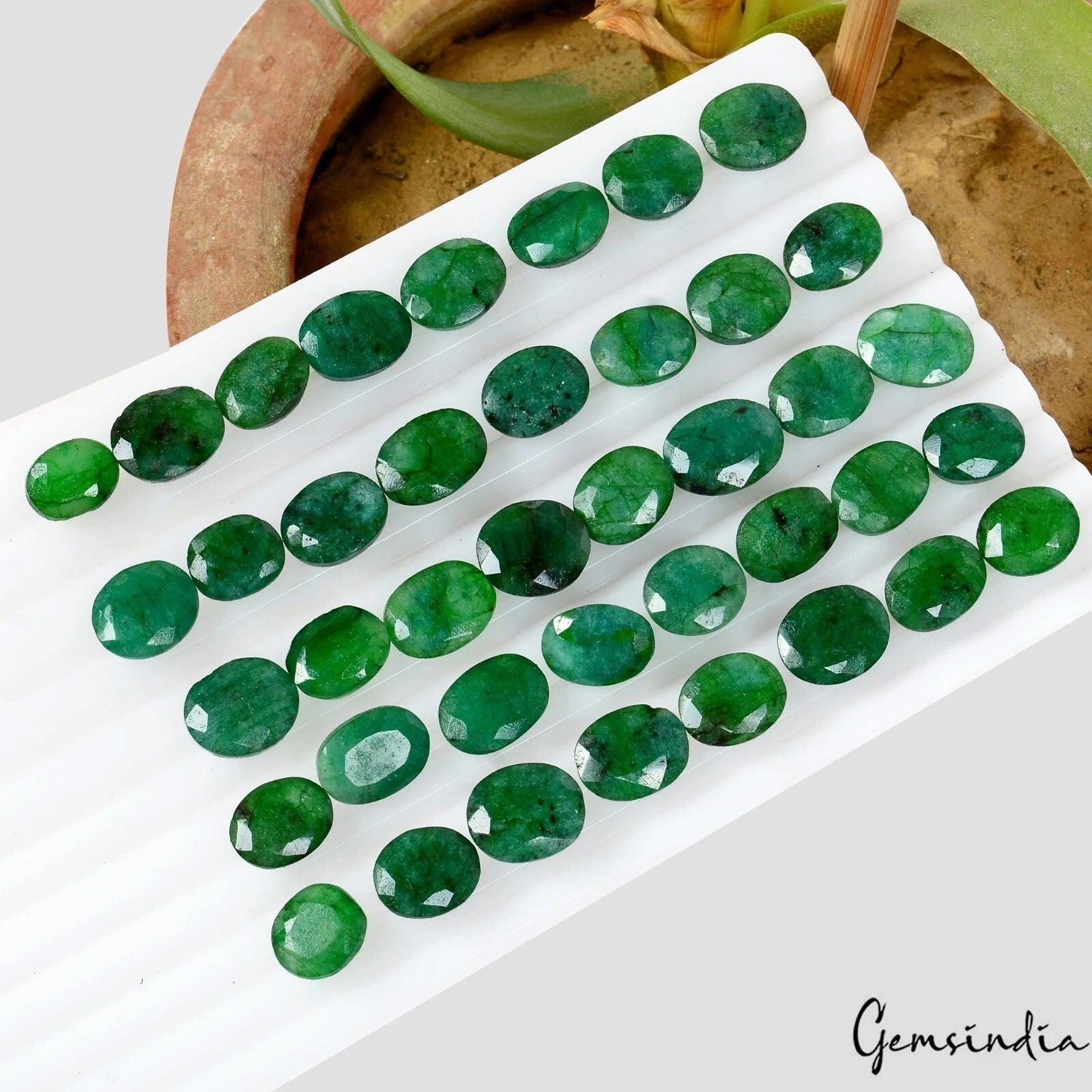 250.00 Ct Natural Green Brazilian Finest Emerald Oval Cut Faceted Loose Gems Lot