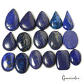 480Ct/16Pcs Natural Blue Gold Pyrite Lapis Lazuli Mix Cab Loose Gems For Jewelry