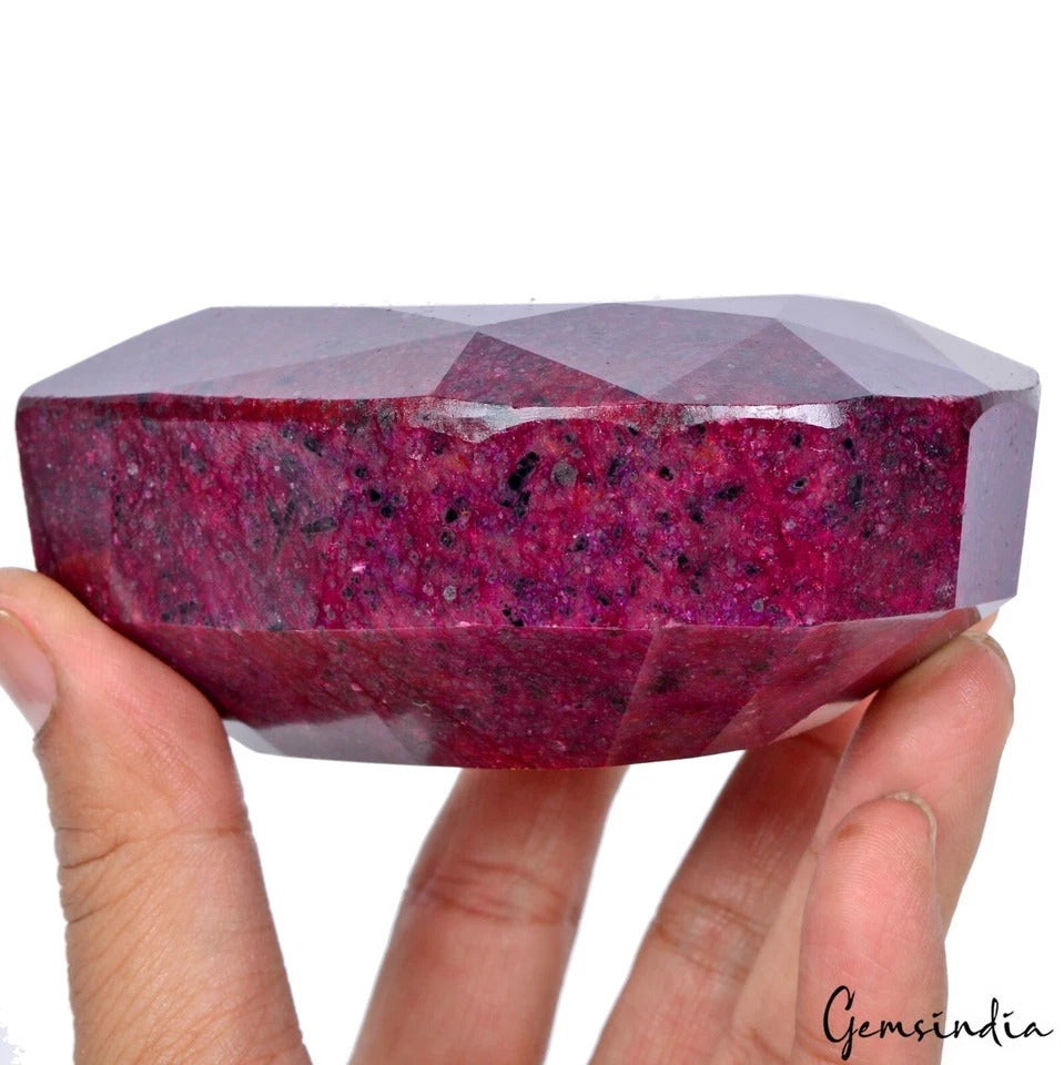 4440 Ct Natural Red Ruby Pear Cut Earth Mined Huge Museum Size Gemstone W/ Stand
