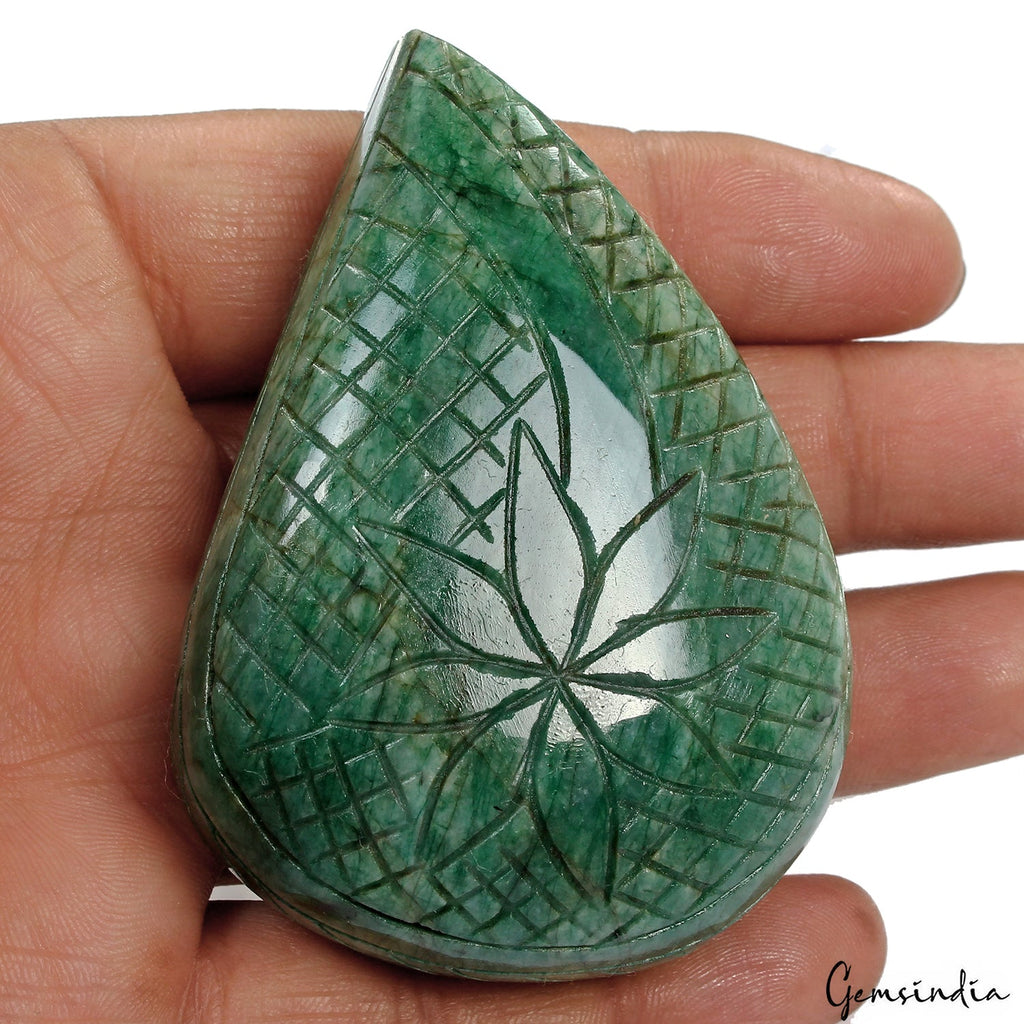720 Ct Natural Zambian Emerald Carving Earth Mined Museum Size Loose Gemstones