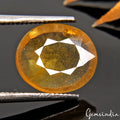 3.40 Cts Natural Ceylon Sapphire Yellow Oval Cut Untreated Certified Gemstone