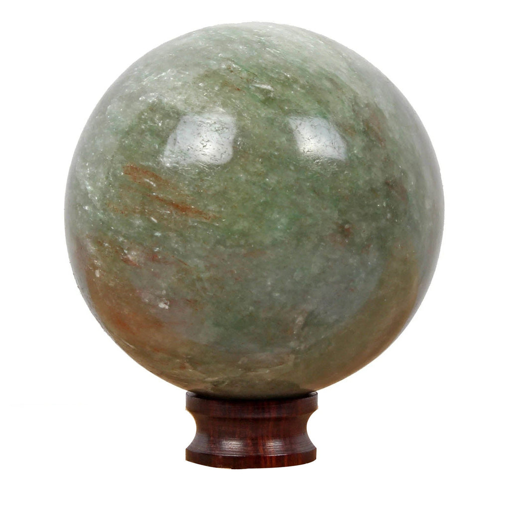 3300 Ct Natural Green Aventurine Healing Crystal Mineral Sphere With Stand 3"
