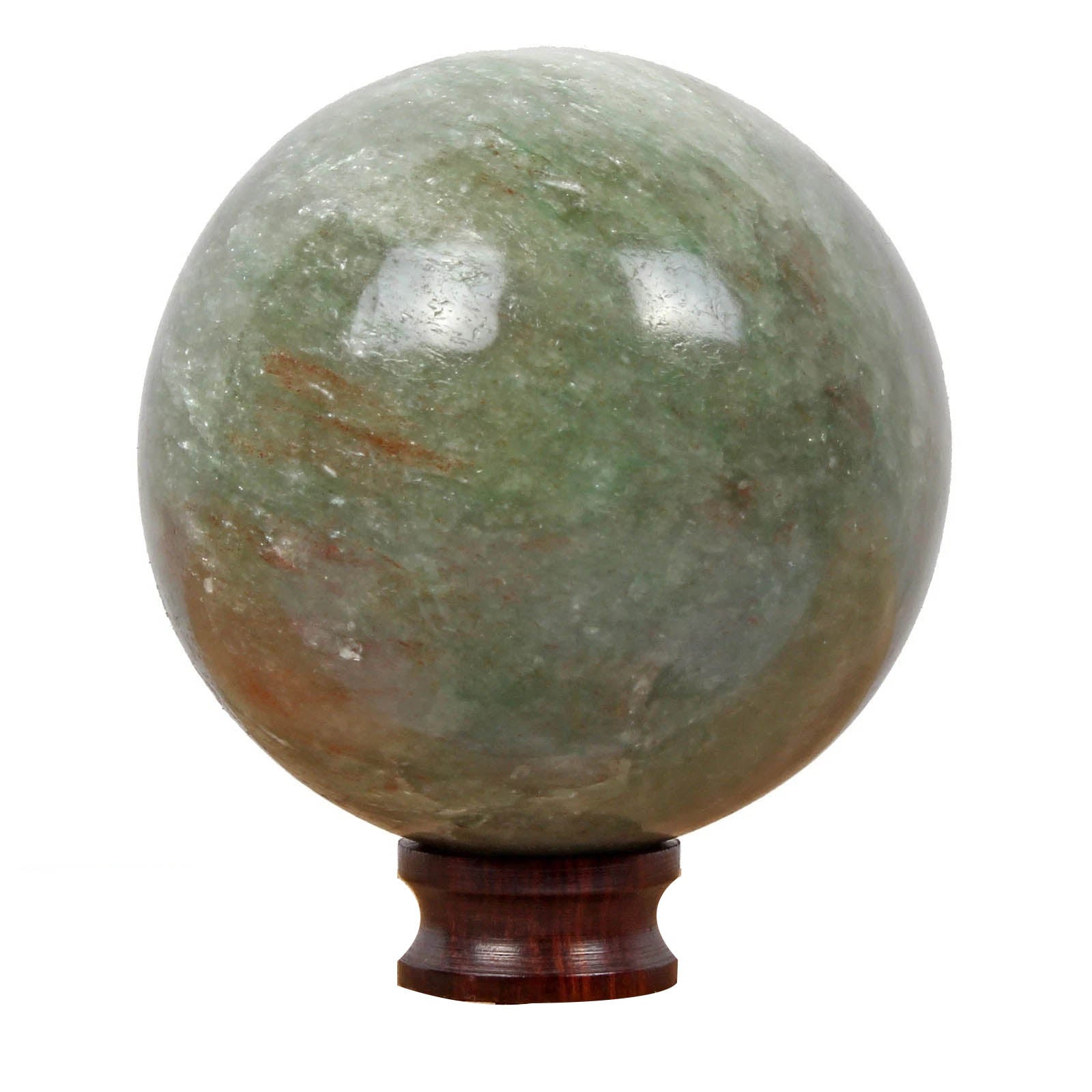 3300 Ct Natural Green Aventurine Healing Crystal Mineral Sphere With Stand 3"