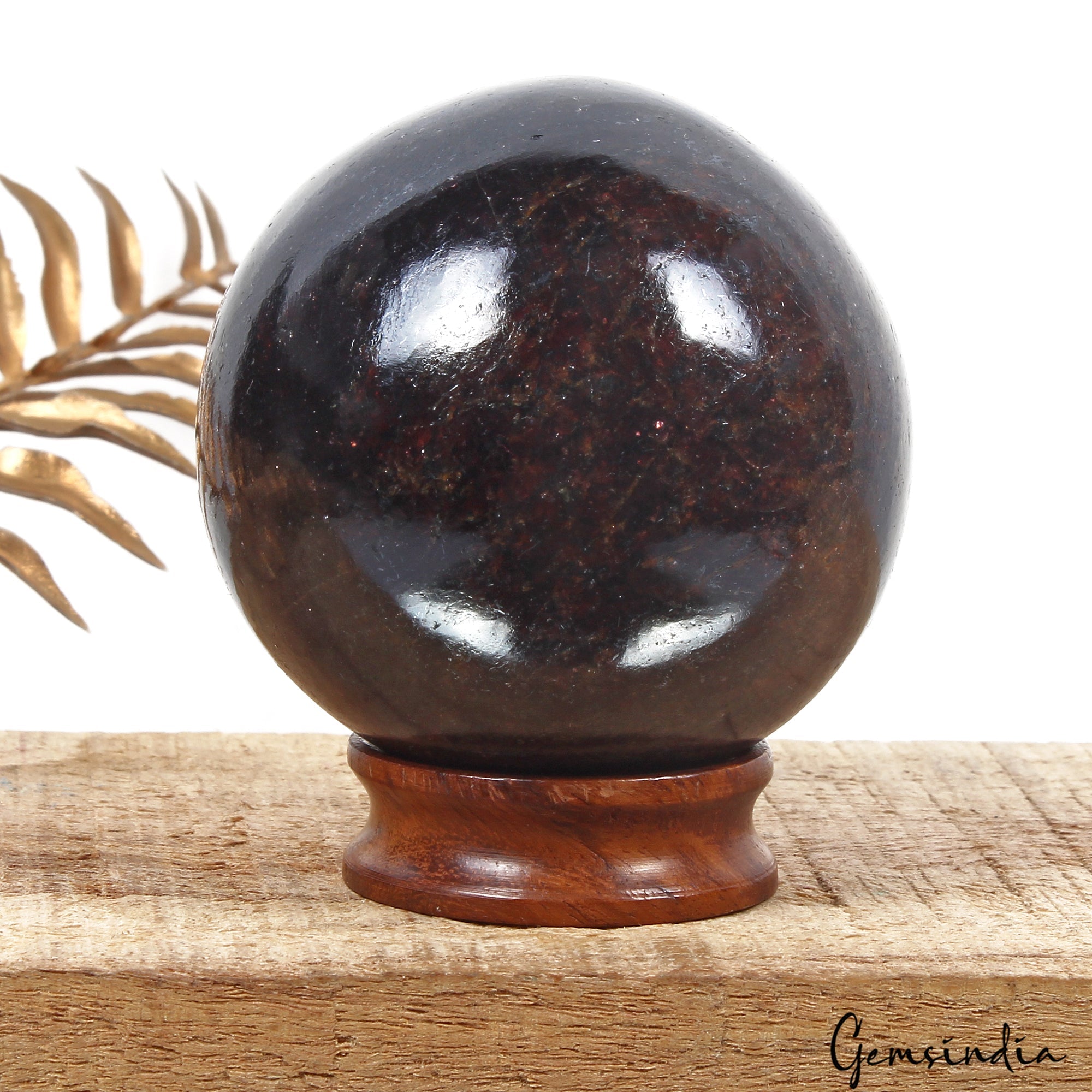 2360 Ct Natural Untreated Dark Brown Garnet Huge Gem Sphere Crystal Healing 2.3"