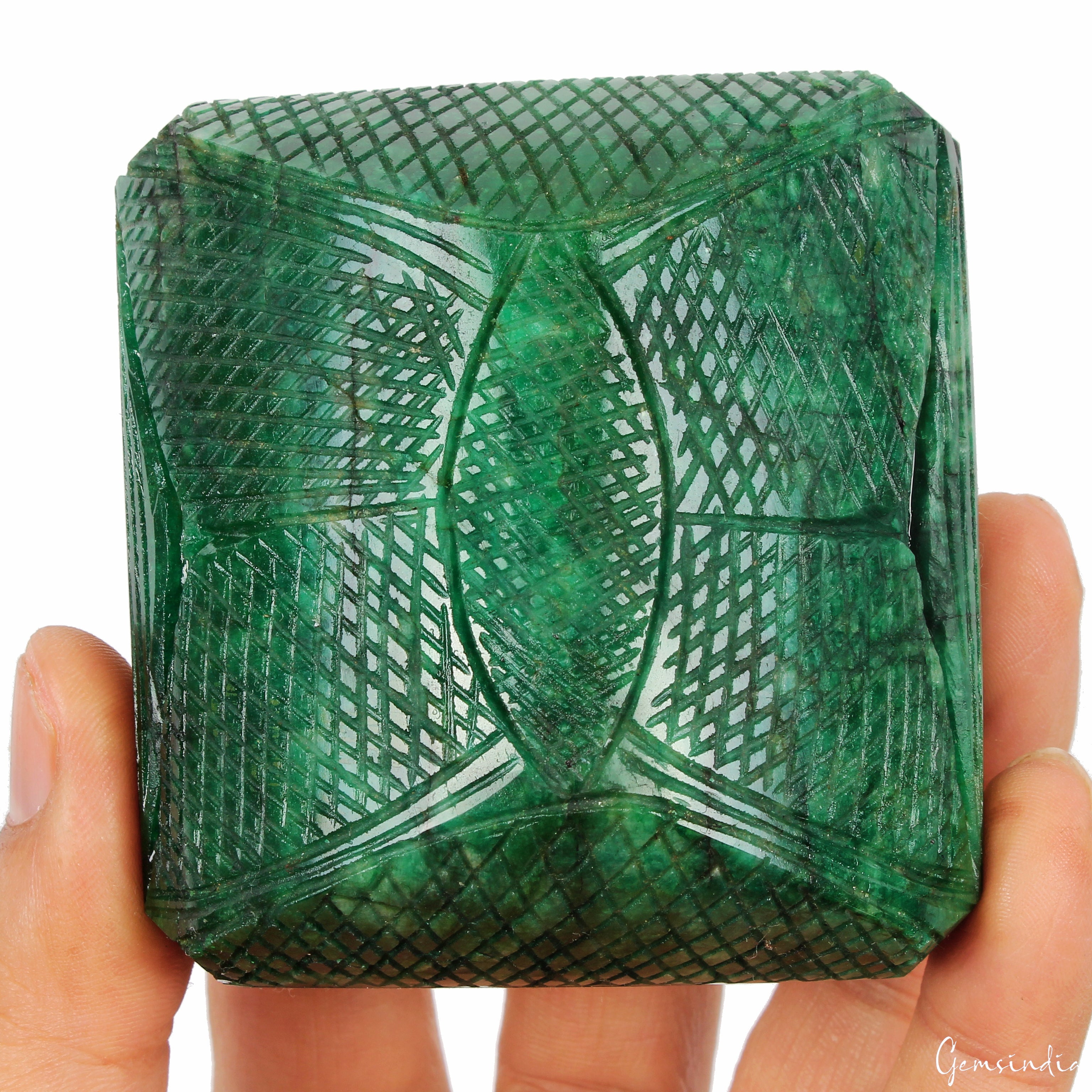 2250Ct Certified Natural Emerald Stunning Green Huge Carved Museum Size Gemstone