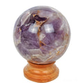 3460 Ct Natural Purple Amethyst Healing Crystal Mineral Sphere Gems With Stand