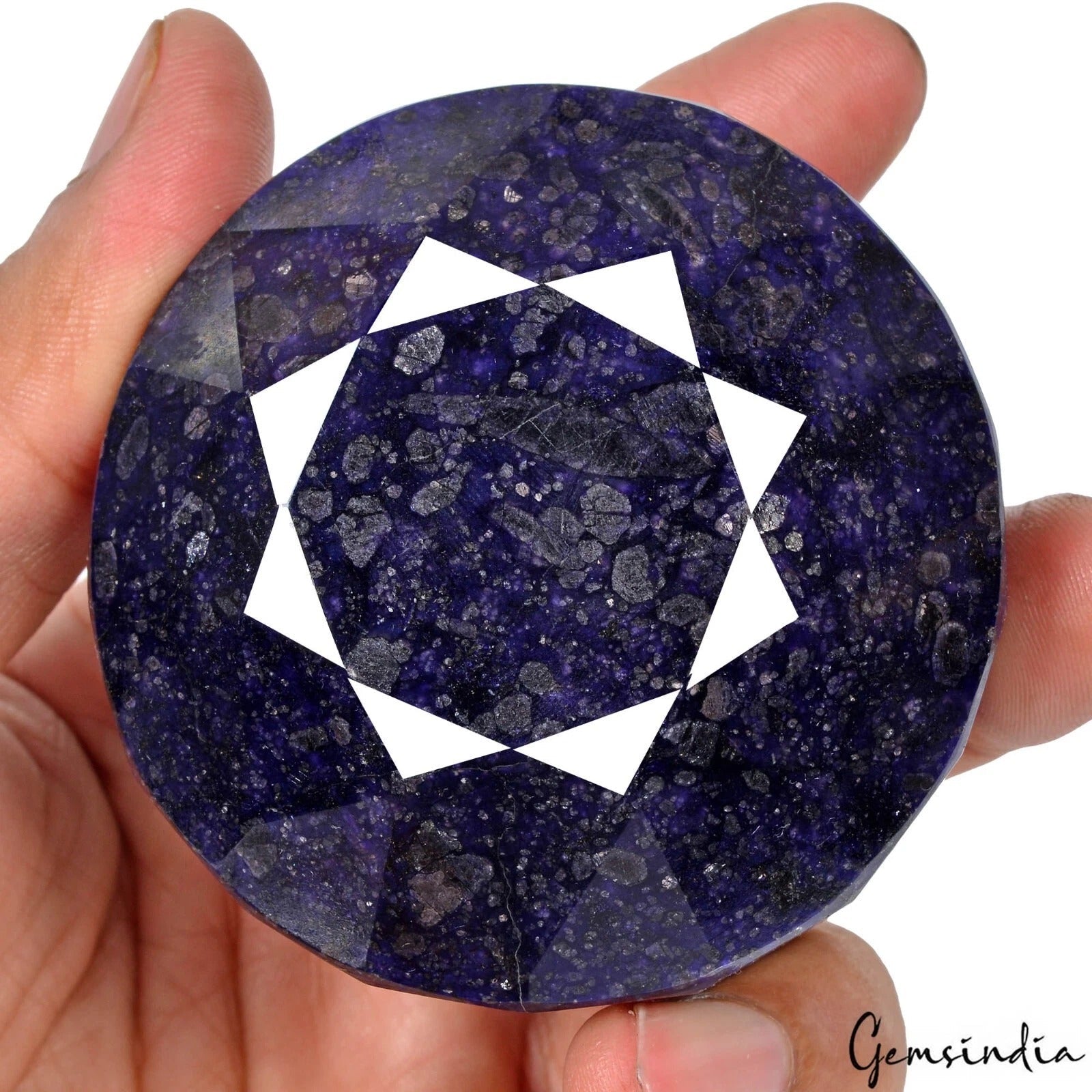 1730 Ct Natural Blue Sapphire Round Faceted Earth Mined Huge Size Loose Gemstone
