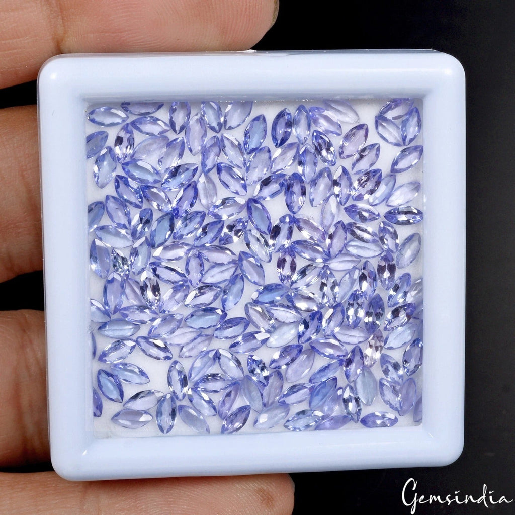 153Pcs Lot Natural Violet Blue Tanzanite 5x2.5mm Marquise Cut Certified Gemstone