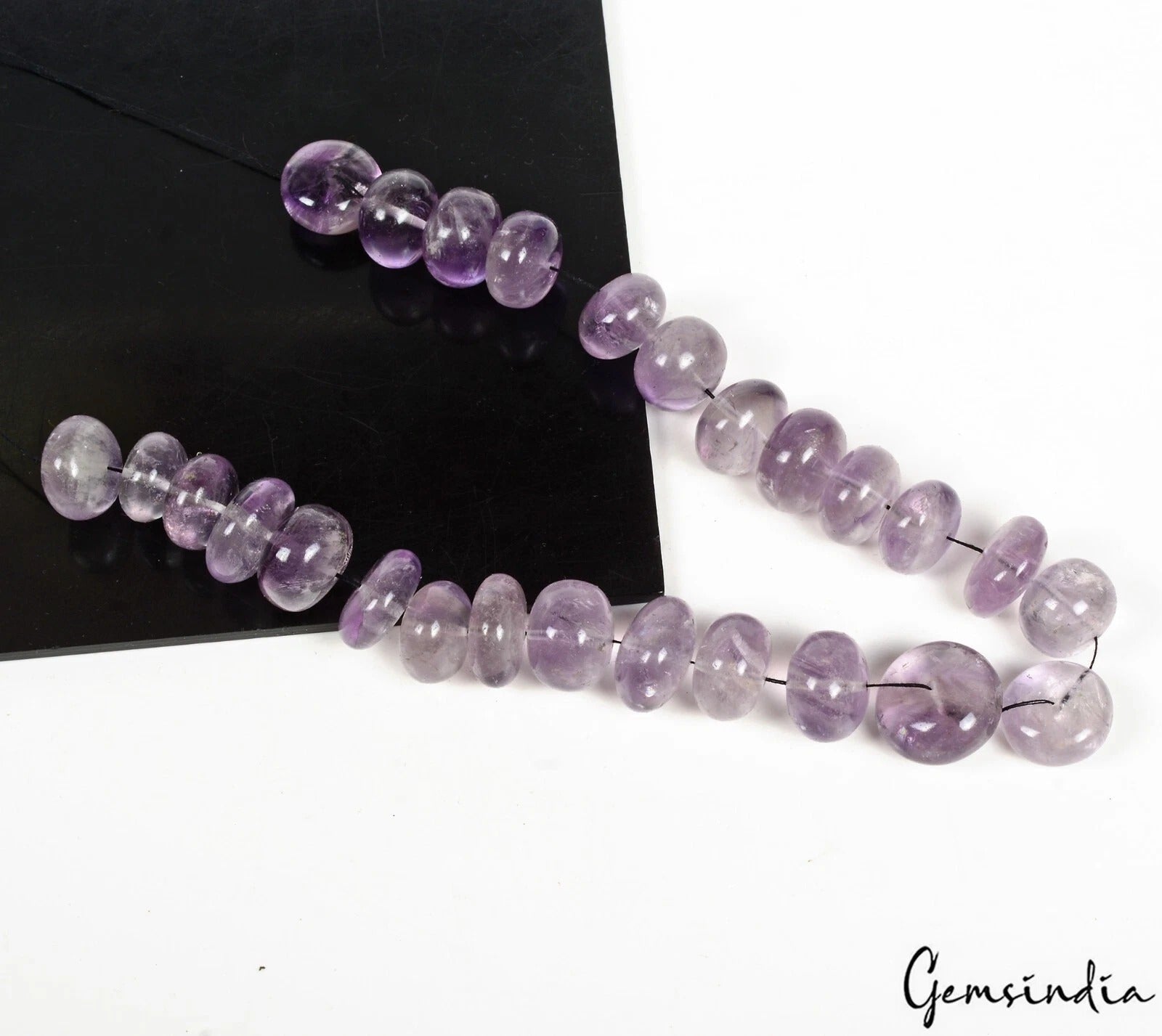 500 Cts/26Pcs Natural Untreated Purple Amethyst Round Cab Drill Bead For Jewelry