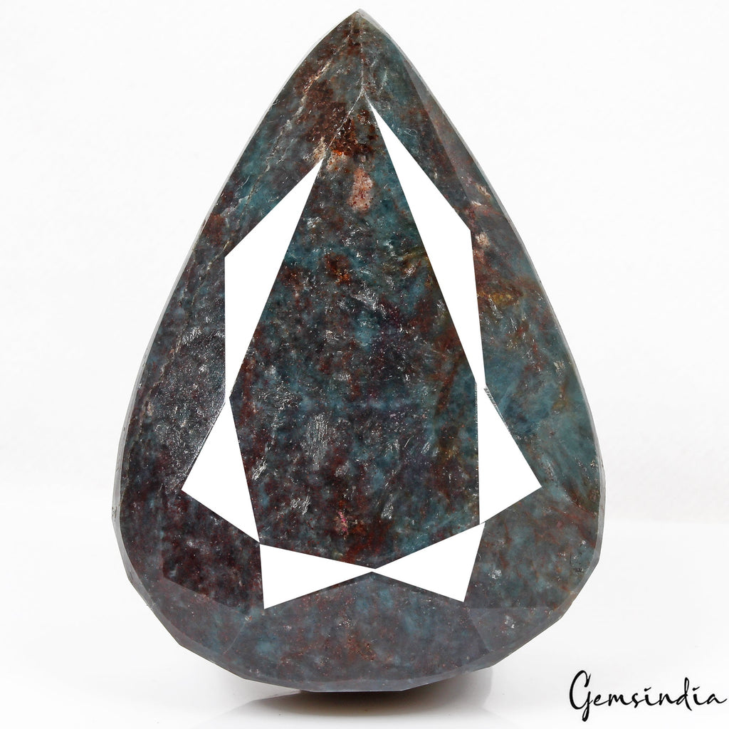 1460 Ct Natural Untreated Bi Color Kyanite Ruby Pear Faceted Cut Huge Loose Gem