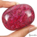 Ruby Cabochon, Color Enhanced, Red — 63x44x23 mm, 530 Ct, Africa