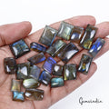 300 Cts/24 Pcs Natural Untreated Multi Shine Labradorite Baguette Cut Loose Gems