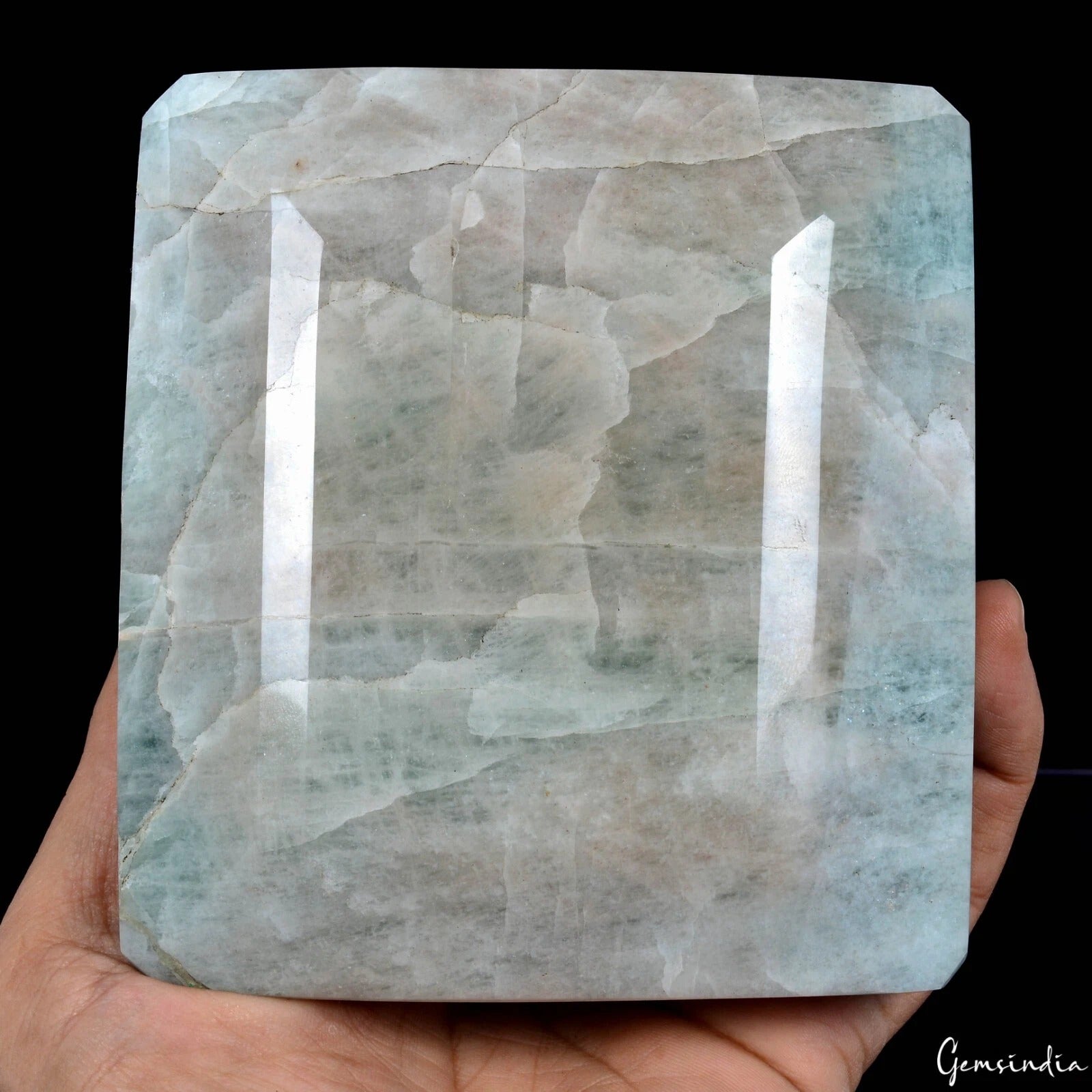 Blue Beryl Loose Gemstone, Untreated — 4.6x4.2x2.6 Inch, 6600 Ct (1.32 Kg), Brazil