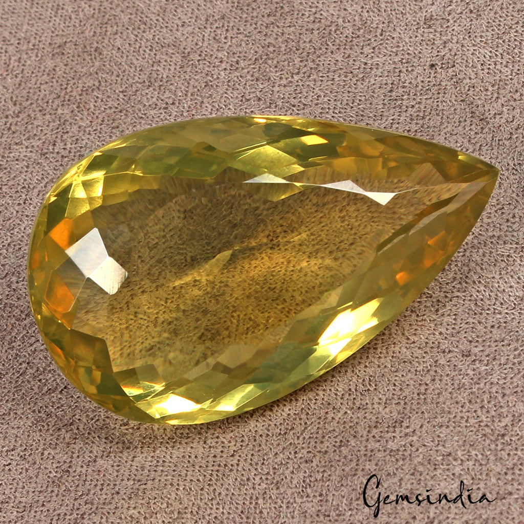 VVS 80.00 Ct Natural Citrine AAA Untreated Huge Faceted Pear Cut Loose Gemstone