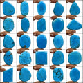 2000 Ct/25 Pcs Natural Blue Arizona Turquoise Mix Cab Mix Loose Gems For Jewelry