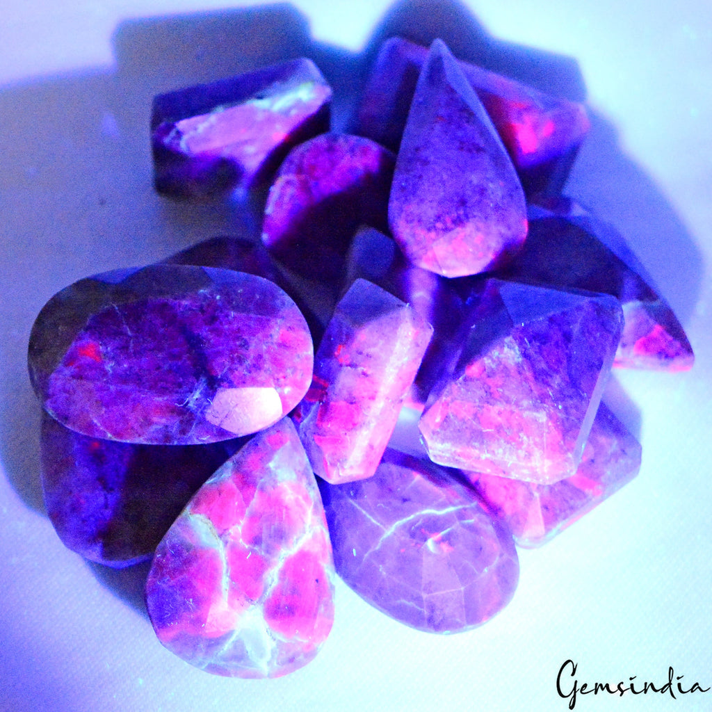 1200 Ct/14 Pc Natural Untreated Ruby in Crystal Matrix Mix Cut Wholesale Gem Lot