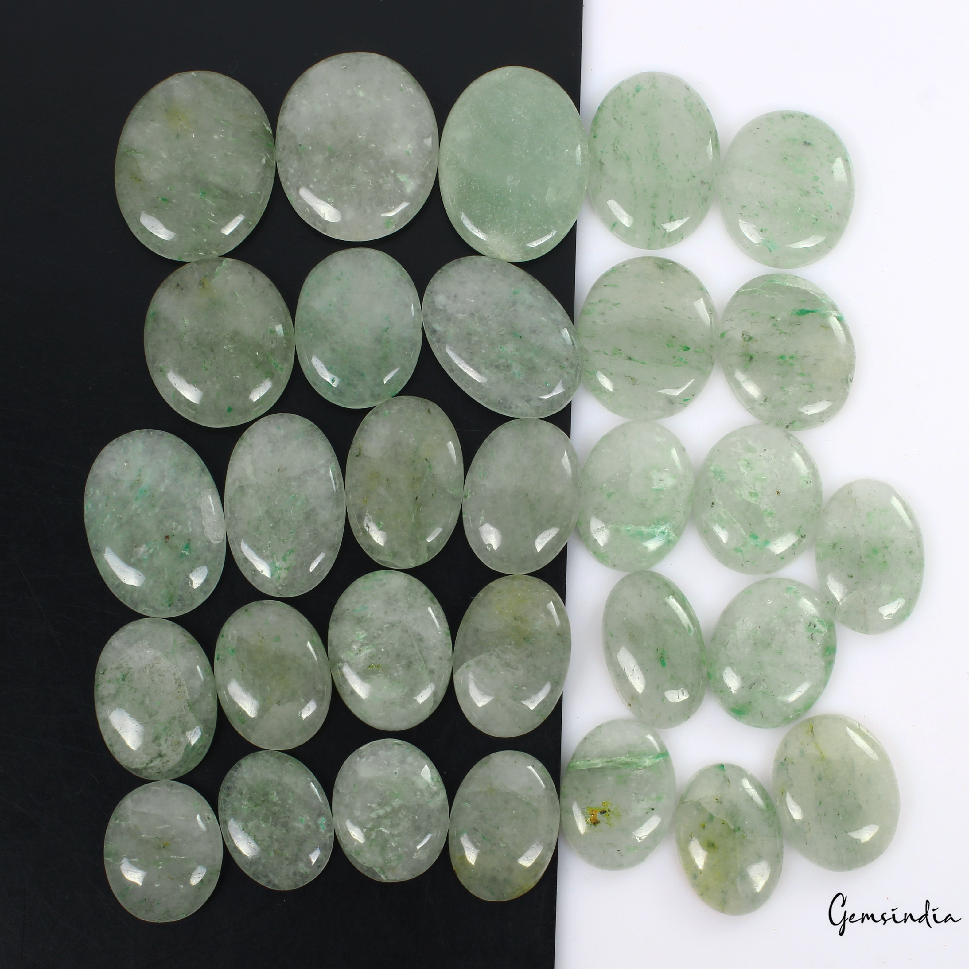 Natural Green Aventurine Oval Cabochon Loose 21-40mm Untreated Gemstones~1280 Ct