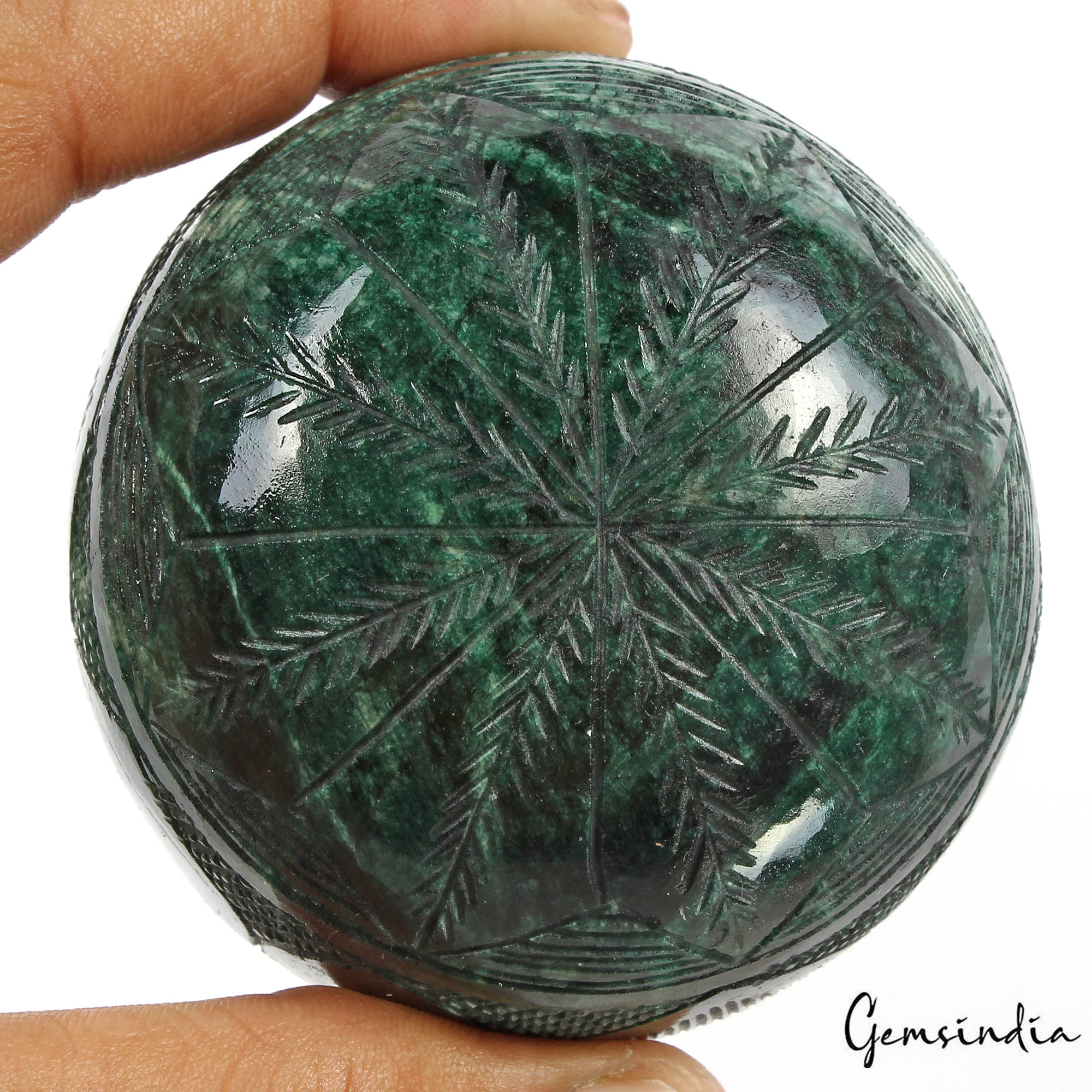 1670 Cts Natural Dark Green Emerald Uneven Round both Side Carved Huge Loose Gem