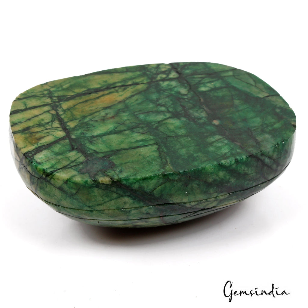 1440 Ct Natural Green Brazilian Emerald Oval Cut Hand Carved Earth Mined Gems